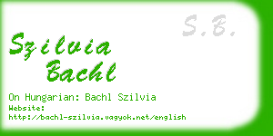 szilvia bachl business card